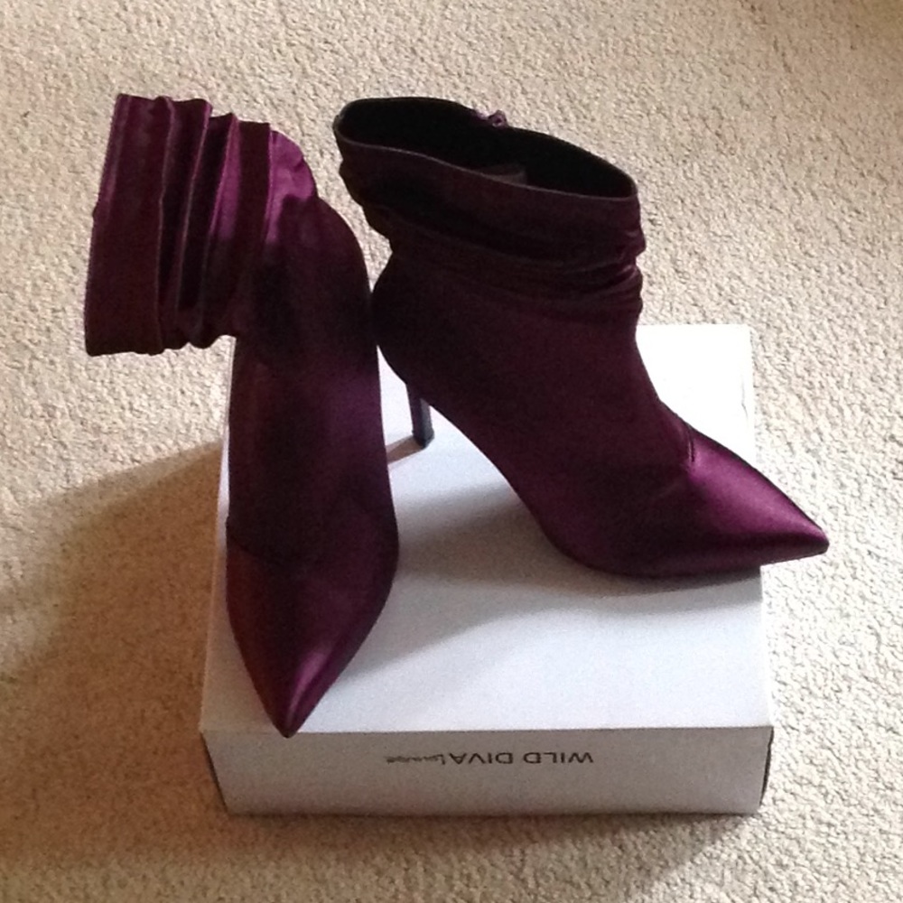 Satin Ankle Boots